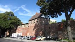 die Stadtmauer von Stralsund