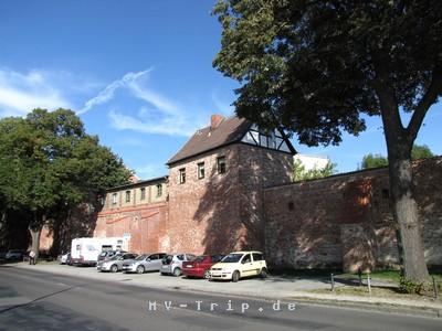 die Stadtmauer von Stralsund